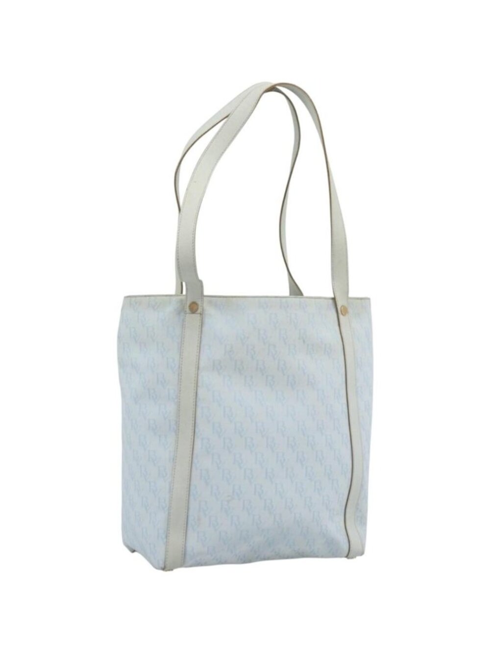 BOTTEGA VENETA Tote Bag Canvas Light Blue Gold
